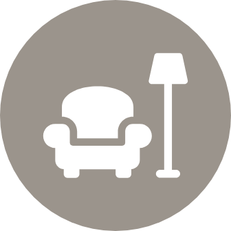 Gather with friends in the clubhouse entertainment lounge
