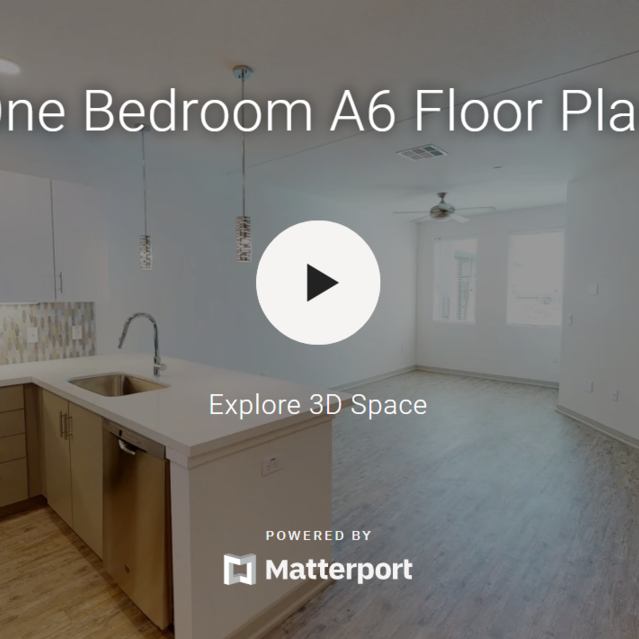 One Bedroom A6 Floor Plan